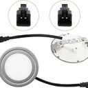 Vocect DC 12V Range Hood Light Bulbs, SM 2-Pin Socket, 6570mm Recessed LED Lamp, Cold White 6000K, ONLY for SM Connector & 12V DC Systems (Check Size & Voltage Before Buying, 2 Pack)