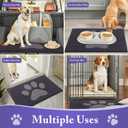 Buganda Dog Door Mat for Muddy Paws, Absorbent Dirt Trapper Non Slip Indoor Doormats, Washable Low-Profile Mat for Mud Dogs, Entryway Carpet for Inside Floor (59x35 Inches, Dark Grey)