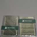 Lash Clusters 300pcs Individual Lashes 30D 0.07C Curl 9-18MIX DIY Eyelash Extension KEYYOU Large Tray Volume Soft&Natural Cluster Lashes(30D-0.07C,9-18MIX) , Set of 2