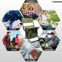 Jerify 2 Pcs Fishing Chair with Cooler Bag Multi-Function Foldable Compact Fishing Stool Hunting Chair Portable Backrest Stool with Folding Backpack for Finishing Camping Hunting Travel (Green)