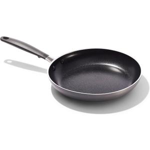 OXO 10 Non-Stick Every Day Frying Pan, BPA-Free Comfort Grip Silicone Handle, Dishwasher & Oven Safe, PFAS-Free Ceramic Skillet, Black