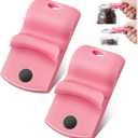 2 Pack Canning Jar Opener with Magnets, Mason Jar Opener For Canning Lids, Regular and Wide Mouth Lids, Powerful Magnet for Easy Refrigerator Storage, Releases Vacuum Seal Patent Pending(Pink)