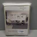 Beige Linen Blended Curtains - Back Tab Window Treatments Panels Drapes for Living Room/Bedroom, Elegant Light Filtering Semi Sheer (Set of 2, 50" x 84", Light Yellow)