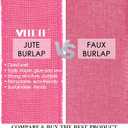 MEEDEE Hot Pink Burlap Ribbon 2.5 Inch Natural Jute Wide for Wreaths, Colored Bow, Rustic Chic Wedding Decor, 10 Yards