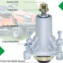 2 Pack 587819701 Spindle Assembly Kit with 532199789 Pulley 177968 Pulley Replaces 587819701, 532187281, 587253301, 587820301, 587125401, 532187292, 532192870, 187281, 187292, 192870, 21549012