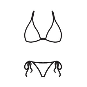 Women's  Bikini Swimsuits V Neck High Waisted 2 Piece Bathing Suits M