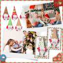 Peryiter 20 Set Christmas Hanging Gnomes Ornaments Coworker Gifts Bulk with Thank You Cards Swedish Plush Beard Doll Ornament Appreciation Gifts for Coworker Employees Staffs Xmas Tree Home Decor