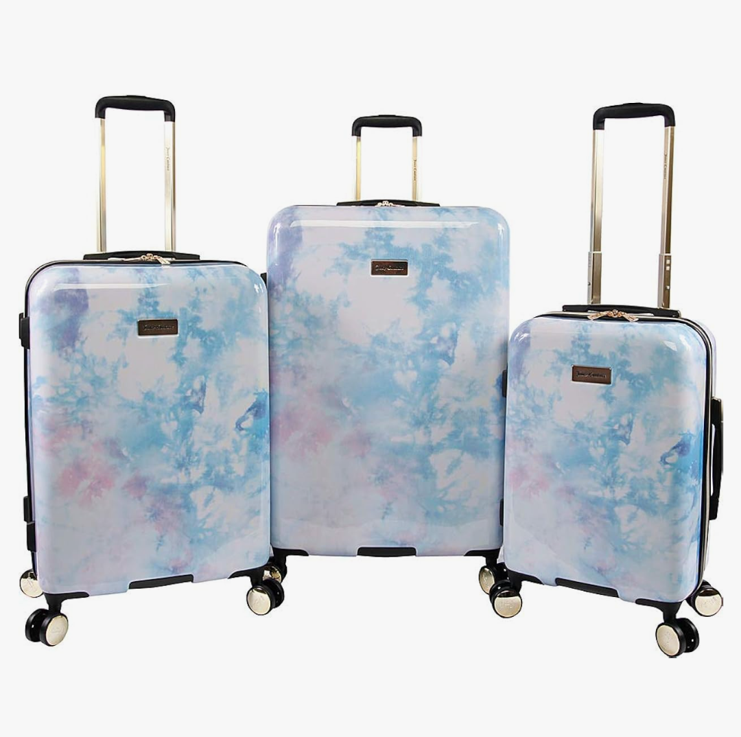 Juicy Couture Women's Sadie 3-Piece Hardside Spinner Luggage Set, Watercolor Purple, One Size, Watercolor Purple