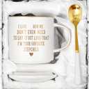 Cabtnca Step Mom Mothers Day Christmas Gifts, Im Your Favorite Stepchild, Bonus Mom Mug Coffee Cup, Birthday Gifts for Stepmom from Step Daughter, 12Oz (White)