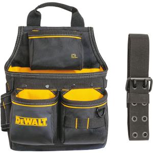 DEWALT Tool Pouch with Belt, 13 Pocket Professional Small Tool Belt Pouch (DWST540201) (One Size)
