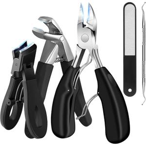 Toenail Clippers for Seniors Thick Nails, Ultra Sharp Sturdy Fingernail Toenail Clipper Heavy Duty Ingrown Toenail Clippers, Thick Toenails with Wide Jaw Sharp Nail Cutter (SET-1)