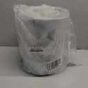 mDesign Round Metal Small 1.7 Gallon Recycle Garbage Can Wastebasket, Garbage Container Bin for Bathrooms, Kitchen, Bedroom, Home Office Durable Stainless Steel Mirri Collection White Marble