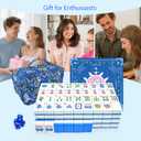 Gartu American Mahjong Tile Set, 166 White Tiles (1.2”), Mahjong Tile Set with Carrying Bag, Dice, Mat, Cute Mini Tiles, Portable Travel Complete Game Set for Home Outdoor, Gift for Enthusiasts