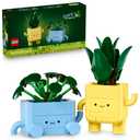 LEGO Botanicals Happy Plants Building Toy for Kids, Girls, and Boys 9+ - Playroom Decor for Desk or Shelf - Birthday Gift Idea for Young Gardeners - Artificial Indoor Plant for Play & Display - 10349