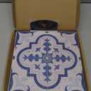 24pcs Floor Tile Stickers Peel and Stick Wall Tiles Decals 7.87"*7.87" Subway Sticker Self-Adhesive Waterproof - Perfect for Kitchen Backsplash Bathroom Vanities Fireplace Laundry Decor (Ptf-03dark Black Pattern)