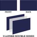 Embroidered Navy Flags 3x5 Outdoor Double Sided- 3Ply Heavy Duty 300D Nylon(All Weather)- Navy Flag Banner -2 Brass Grommets & 4 Rows Stitched