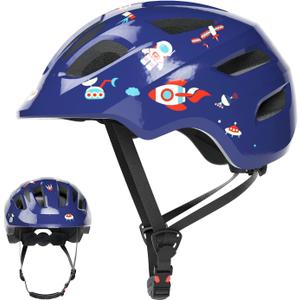 XJD Toddler Helmet Kids Bike Helmet for Infant/Baby Multi-Sport Adjustable Skateboard for Kids Boys Girls Lightweight for Age 1 and Older (Design Blue, XX-Small: 17.32"-18.89" / 44-48 cm)