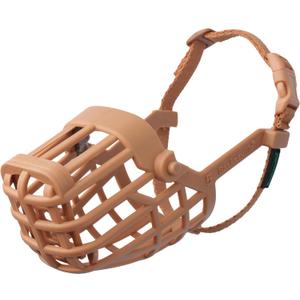 Baskerville Classic Basket Muzzle - Dog can Pant and Drink, Prevents Biting and Food Waste Scavenging, Strong TPR, Ideal for Longer Nosed Dogs, Breathable Dog Training Muzzle for Medium Dogs (Size 5)