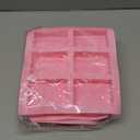 SJ Soap Molds 3 Packs, Rectangle Heart and Flower Shape Silicone Soap Molds for Soap Making, 6 Cavity for Bath Bombs, Homemade Soaps, Jelly, Pink