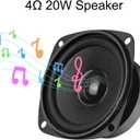 4Pcs 3" 4 Ohm 20W Full Range Woofer Speaker 77mm 3inch Stereo udio Sound Home Theater Loudspeaker for DIY Audio Projects and Replacement