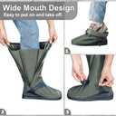 Waterproof Shoe Covers Rain Boot Cover for Men and Women (Large, Blackish Green)