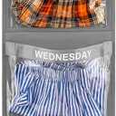 Day of Week Kids Clothes Organizer Weekly Hanging Closet Organizer Monday to Friday School Clothing Storage (GREY)