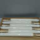 SAYAYA 6 Pieces 33 Inches Large White Paper Umbrellas Parasol Decorative Chinese Japanese Parasol Rainproof Oiled Paper DIY Painting Umbrellas for Wedding Bridal Showers Party Decor (6 PCS)