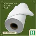 HBI Medium Weight Fusible Interfacing, Non Woven Iron-On, 12 in x 25 yd | white medium non woven iron on interfacing, sewing, quilting, bags, collars and crafts, easy fuse, machine washable