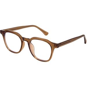 Dollger Blue Light Blocking Glasses For Woman Men Thick-Framed Square Non-Prescription, For Computer,Gaming, Phone Use (Brown Tea)