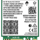WiFi 6E Wireless Card Intel AX210 NGW Bluetooth 5.3 TriBand 5400Mbps Network Adapter for Laptop Support Windows 10/11 (64bit) M.2/NGFF