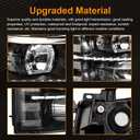 LED Headlight Assembly, Compatible with 2007-2013 Chevy Silverado 1500/2007-2014 Silverado 2500HD 3500 NOT Fit 2007(Old Body) Classic Models Black Housing Clear Reflector
