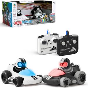 Sharper Image Motor Battles RC Team Battle Racers Remote Control Combat Cars with LED Lights & Damage Indicators for Multiplayer Action| RC Stunt Bumper Car Fighting Game| Toy Gift for Boys Kids, 16.3 inches
