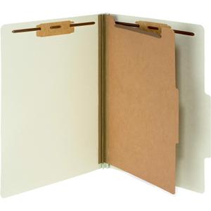 10 Letter Size Gray Green Classification Folders - 1 Divider 2 Inch Tyvek Expansions - Durable 2 Prongs Designed to Organize Standard Medical Files, Office Reports - Letter Size, Green, 10 Pack