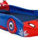 Delta Children - Spidey and His Amazing Friends Web Crawler Race Car Twin Bed, Blue/Red