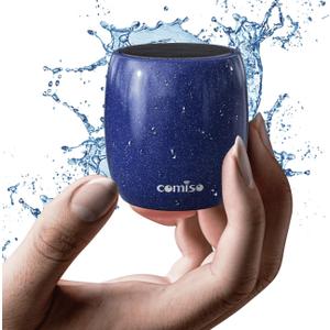 Small Speaker, Bluetooth Speaker with 360°HD Stereo Sound and Robust Bass, Mini Speakers with HandsFree Call, IP67 Waterproof, Portable Speakers for Shower, Room, Car, Trip, Ideal Gift for Men, Women, Navy Blue