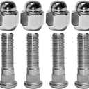 M12x1.5 Chrome Wheel Lug Stud Nut Set Compatible with Hyundai Sonata Elantra Tucson Santa Fe Genesis Sorento Veloster Kia Accent Sedona Forte Optima Sportage Rio Soul (8PCS)