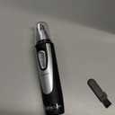 Ear and Nose Hair Trimmer Clipper - 2025 Professional Painless Eyebrow & Facial Hair Trimmer for Men Women, Battery-Operated Trimmer with IPX7 Waterproof, Dual Edge Blades for Easy Cleansing Black