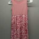 Mommy and Me Family Outfits,Sleeveless Casual Floral Dress with Pockets for Motner's Day (7-8 Years, Pink)