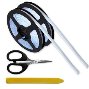 Caulk Tape 0.3" x 40' - White Waterproof Caulking Strip Peel and Stick Tape Roll for Shower Bathtub Bathroom Toilet