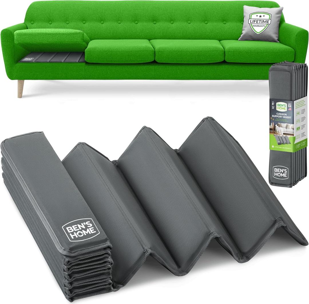 BEN'SHOME Heavy Duty Couch Cushion Support Board  Instantly Repair Sagging Deep Sofa Seat | 27" x 82"-96" | .5" Furniture Grade Wood Under Cushions Insert, Anti-Slip, Extend Sofas & Couches Life