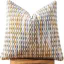 AmHoo Boho Chenille Pillow Cover Decorative Tufted Pillowcase for Couch Bed Sofa Bedroom Living Room Modern 18 x 18-Inch Grey