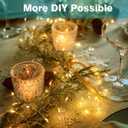 4 Pack Fairy Lights Battery Operated with Remote, Total 480LED 156Ft Battery Powered String Lights with Timer, 8 Modes Waterproof Twinkle Christmas Lights for Bedroom Party Indoor Mason, Warm White