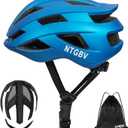 Adult Bike Helmet for Men/Women with Helmet Bag 2 Removable Moisture-Wicking Liners Adjustable Dial Comfort Fit Lightweight Shockproof CPSC 1203 Safety Certified for Road-Ready/Urban-Commute/MTB (Metallic Blue)