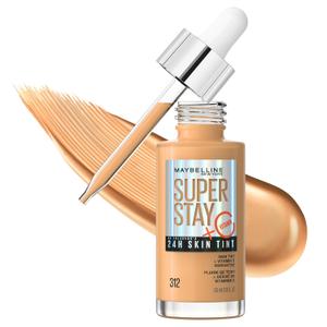 Maybelline Super Stay Up to 24HR Skin Tint, Radiant LighttoMedium Coverage Foundation, Makeup Infused With Vitamin C, 312, 1 Count