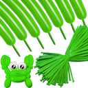 260 Long Balloons for Balloon Animals 100 Pack Thickening Latex Modeling Long Magic Balloons Twisting DIY Animal Balloon for Beginners Children's Party Carnivals Party Decorations (green balloon)