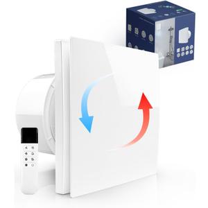 Exhaust Fan Wall Mounted Bathroom 4 Inch with Remote Control Low Noise EC Motor, Easy Glass/Wall Installation, Variable Speed,Suitable for Ventilation in Rooms, Homes, Garages and Attics