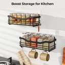 Orimade Adhesive Shower Caddy Shelf with 5 Hooks Organizer Storage Rack Rust Resistant Wall Mounted Stainless Steel No Drilling for Bathroom, Toilet, Kitchen - 2 Pack,Black