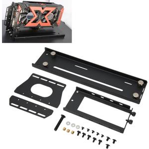 Bewinner Vertical Graphics Card Holder Kit, PCI E 3.0 X16 Vertical GPU Mount, Graphics Card VGA Support Bracket Holder for ATX PC Case (26 * 6.2 * 12.8 cm)