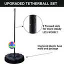 CROWN ME Tetherball Ball and Rope Set- Tetherball Ball with Rope and Carabineer Hoop, Medium, Small