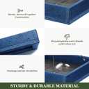 Kingsyard WPC Composite Platform Bird Feeder for Outside, Heavy Duty Hanging Tray for Mealworms & Seeds, 3.5 lbs Large Capacity, Weatherproof Recycled Plastic Material, Easy to Clean, Blue